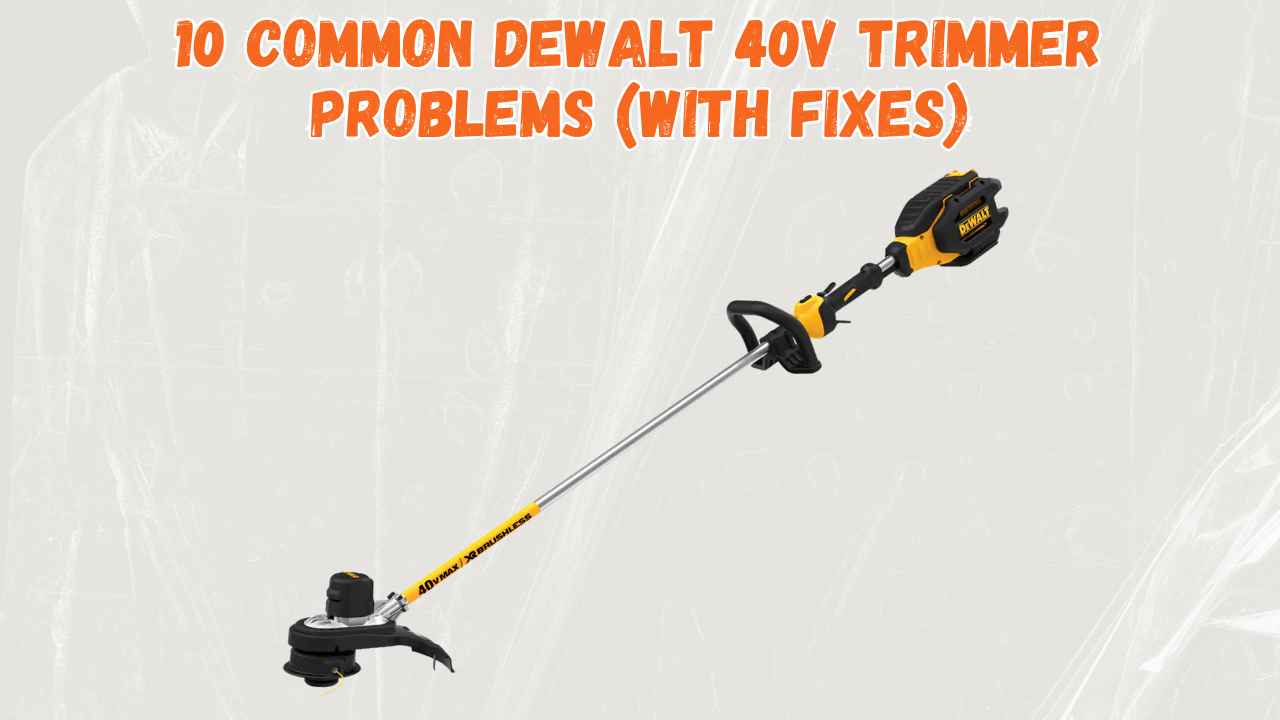 dewalt 40v trimmer problems